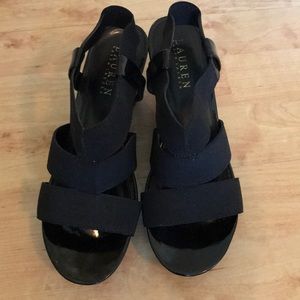 Ralph Lauren Black Wedges